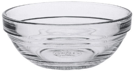 Duralex Kleine sausschaaltjes rond - glas - 6x stuks - Dia 9 x 4 cm - 125 ml Transparant