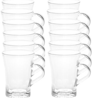 Duralex Koffie en Theeglazen Amalfi - 12x stuks - glas - 170 ml - transparant - Lungo