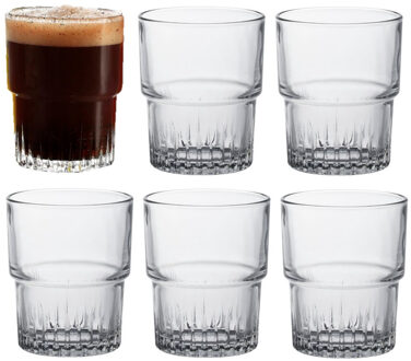 Duralex Koffie glazen Empilable - 24x stuks - 200 ml - Whiskey/Drink glazen - glas - espresso