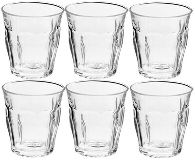 Duralex Picardie water/drinkglazen - set 6x stuks - 310 ml - transparant - luxe glas