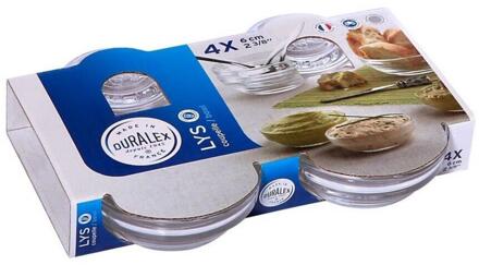 Duralex SCHAALTJES 6 CM S/4 Transparant