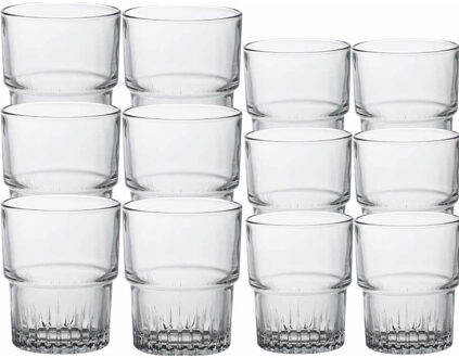 Duralex Set Van 24 Koffie/espresso/whiskey Glazen Transparant 160/200 Ml - Koffie- En Theeglazen