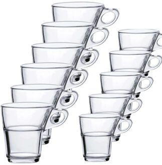 Duralex Set Van 24 Theeglazen/koffieglazen Transparant 90/220 Ml - Koffie- En Theeglazen