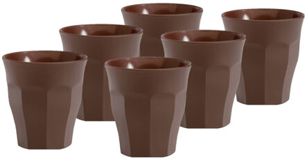 Duralex Set van 6x stuks koffie/espresso glazen bruin 90 ml Picardie
