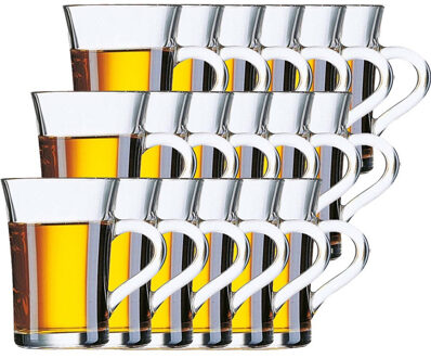 Duralex Theeglazen/koffieglazen - 24x - transparant - 230 ml - glas - glazen voor thee of koffie