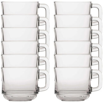 Duralex Theeglazen Lys - 12x stuks - glas - 220 ml - transparant