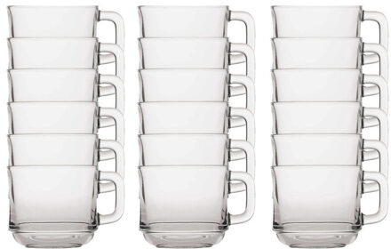 Duralex Theeglazen Lys - 18x stuks - glas - 220 ml - transparant