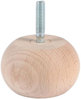 Duraline Meubelpoot Bol Plat Ø6,4x4cm Fsc Beukenhout