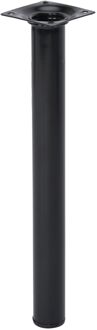 Duraline Meubelpoot Rond Staal 3x30cm Zwart