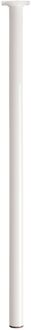 Duraline Meubelpoot Rond Staal 3x70cm Wit