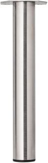 Duraline Meubelpoot Rond Staal 6x42cm Geborsteld Nikkel