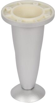 Duraline Meubelpoot Verstelbaar Pvc 7x12,8-13,8cm Grijs Zilver