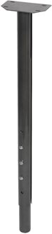 Duraline Meubelpoot Verstelbaar Staal 3,5x64,5-74,5cm Antraciet