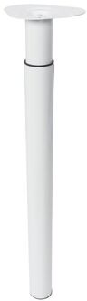 Duraline Meubelpoot Verstelbaar Staal 5,6x70-110cm Wit