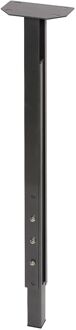 Duraline Meubelpoot Verstelbaar Vierkant Staal 3x3x63-90cm Antraciet