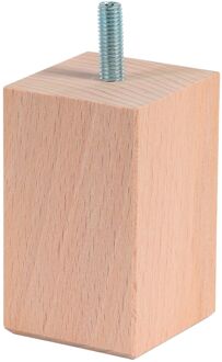 Duraline Meubelpoot Vierkant Hout 5x5x8cm Beuken Fsc