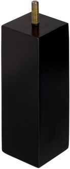 Duraline Meubelpoot Vierkant Hout Zwart 5x5x15cm Beuken Fsc