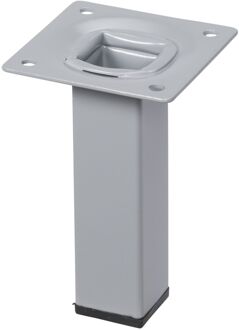 Duraline Meubelpoot Vierkant Staal 2,5x2,5x10cm Grijs