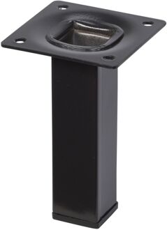 Duraline Meubelpoot Vierkant Staal 2,5x2,5x10cm Zwart