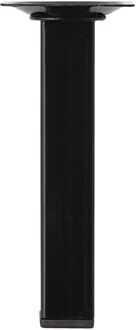 Duraline Meubelpoot Vierkant Staal 2,5x2,5x15cm Zwart