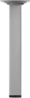Duraline Meubelpoot Vierkant Staal 2,5x2,5x20cm Grijs