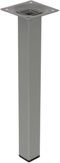 Duraline Meubelpoot Vierkant Staal 2,5x2,5x25cm Grijs