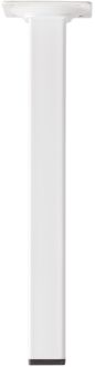 Duraline Meubelpoot Vierkant Staal 2,5x2,5x25cm Wit