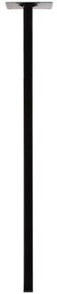 Duraline Meubelpoot Vierkant Staal 2,5x2,5x75cm Zwart