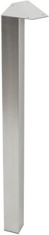 Duraline Meubelpoot Vierkant Staal 5x5x72cm Geborsteld Nikkel