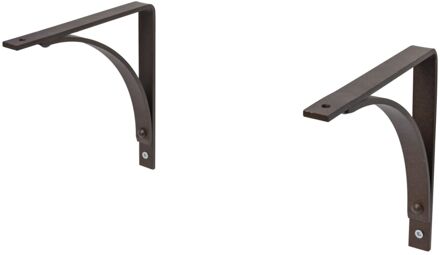 Duraline Plankdrager Arch Industrieel Zwart 19x19cm - 2 Stuks