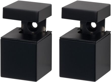 Duraline Plankdrager Clip Cube Mini S/2 Mat Zwart 4pp