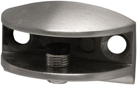 Duraline Plankdrager Clip Glas S/2 Geborsteld Nikkel