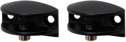 Duraline Plankdrager Clip Glas S/2 Mat Zwart