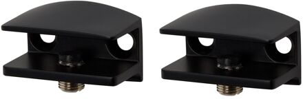 Duraline Plankdrager Clip Glas Vierkant S2 Mat Zwart