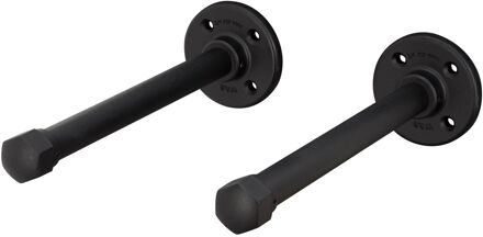 Duraline Plankdrager Pipe S/2 Mat Zwart 22,5cm