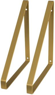 Duraline Planksteun Equerre Plat 2 Stuks 24x25,5cm Ongepolijst Messing