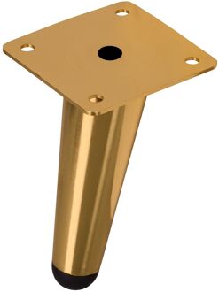 Duraline Tafelpoot Conisch Geborsteld Goud 10cm