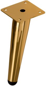 Duraline Tafelpoot Conisch Geborsteld Goud 15cm