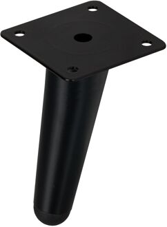 Duraline Tafelpoot Conisch Mat Zwart 10cm