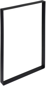 Duraline Tafelpoot Plat Staal Mat Zwart 4x25x35cm