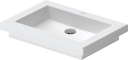 Duravit 2nd floor inbouwwastafel zonder overloop zonder kraanvlak 58x41.5cm wit