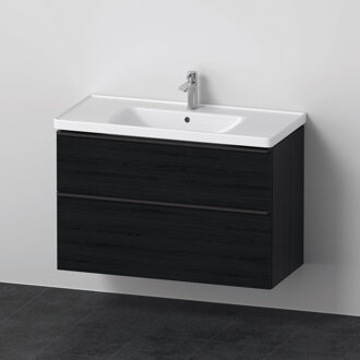 Duravit Badkamermeubelset Duravit D-Neo Wastafel Keramiek 100.5x48x62.5 cm Mat Eiken Zwart