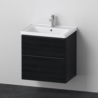 Duravit Badkamermeubelset Duravit D-Neo Wastafel Keramiek 65x48x62.5 cm Mat Eiken Zwart Mat Zwart