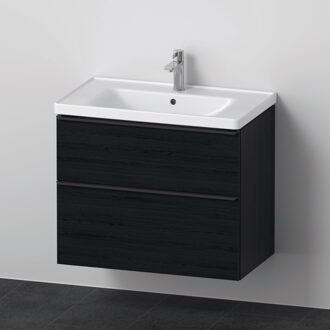 Duravit Badkamermeubelset Duravit D-Neo Wastafel Keramiek 80x48x62.5 cm Mat Eiken Zwart Mat Zwart