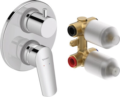Duravit Badkraan Duravit No.1 Afbouwdeel Voor Inbouw Badkraan Met Omstel Delen Inclusief Inbouwdeel Chroom