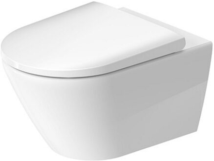 Duravit D-Neo hangtoilet met hygiëneglaze en durafix 37x54x40cm Wit