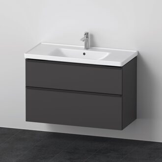 Duravit D-Neo meubelset m. wastafelonderbouwkast m. 2 laden m. softclose 100x20x48cm incl. wastafel grafiet mat DE012204949 Grafiet Mat (Grijs)