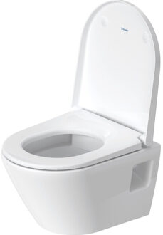 Duravit D-Neo wandtoilet met zitting 37x48x40cm Wit Hoogglans 45870900a1 Wit glans