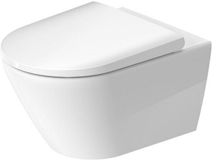 Duravit D-Neo wandtoilet zonder zitting 37x54x40cm Wit Hoogglans 2577090000 Wit glans