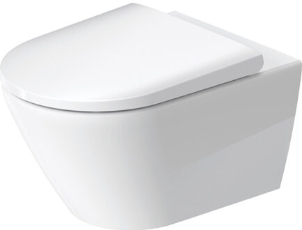 Duravit D-Neo wandtoilet zonder zitting 37x54x40cm Wit Hoogglans 2577090000 Wit glans